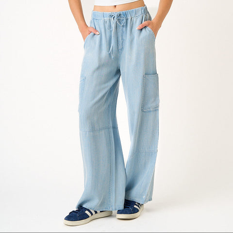 Derya Tencel Pant - Light Denim