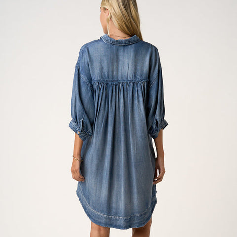 Dolman Mini Dress - Dark Denim