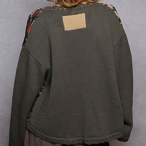 Carter Aztec Cardigan - Charcoal