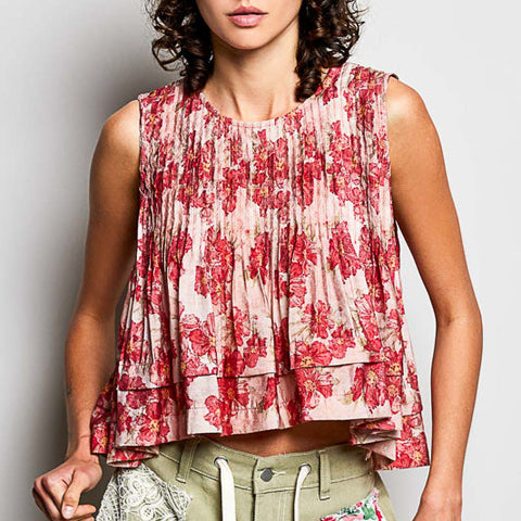 Toby Floral Top - Pink