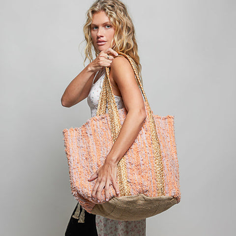 Handwoven Tote - Orange