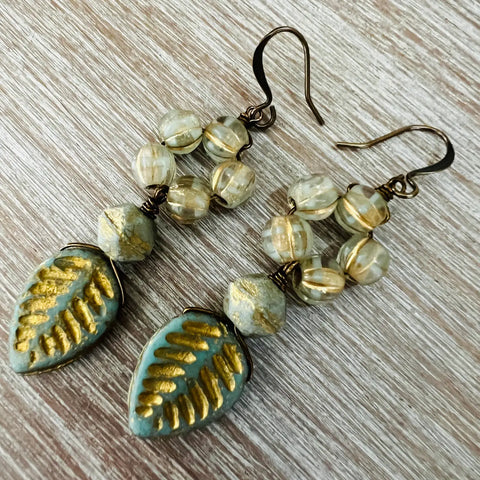 Palm Leaf Earrings