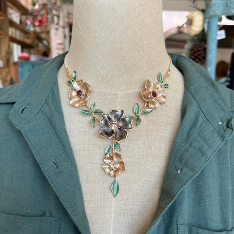 Floral Drop Necklace