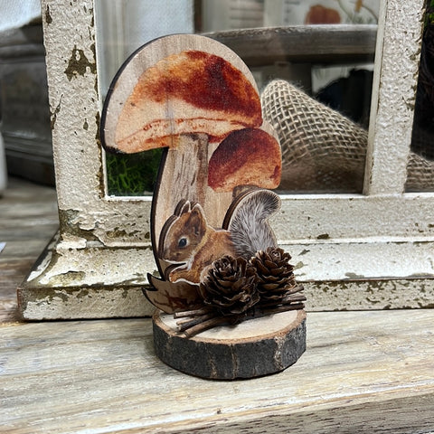 Mushroom Decor - Squirrel