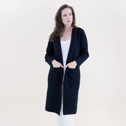Rachel Hooded Cardigan - Black