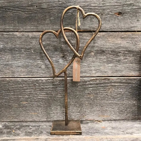 Double Heart Decor Stand