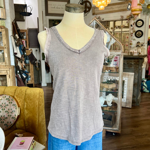 Sequin V-Neck Tank