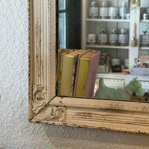 Vintage White Mirror