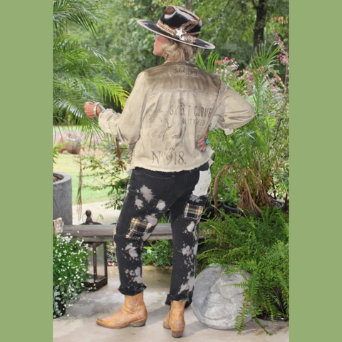 Peaceful Walks Jeans - Midnight Plaid