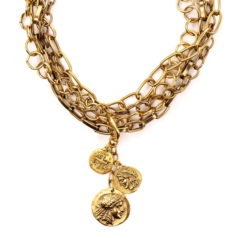 Coin Cluster Pendant Necklace