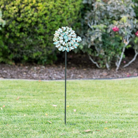 Glass Spiral Garden Stake