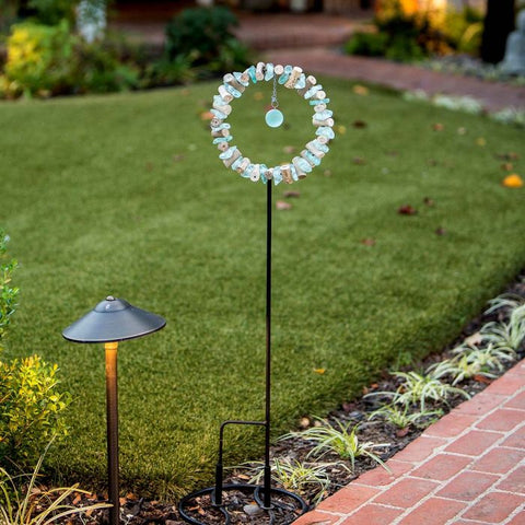 Glass Ring Garden Stake