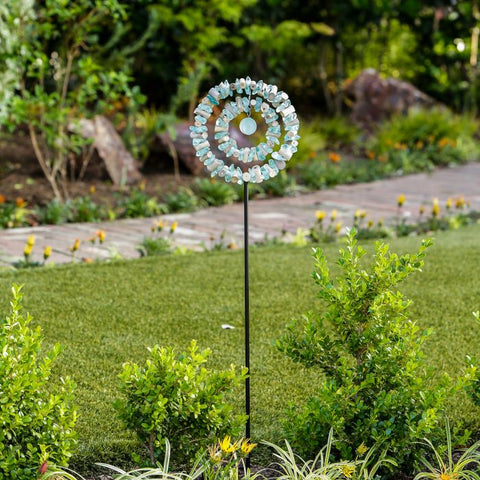 Glass Double Ring Garden Stake