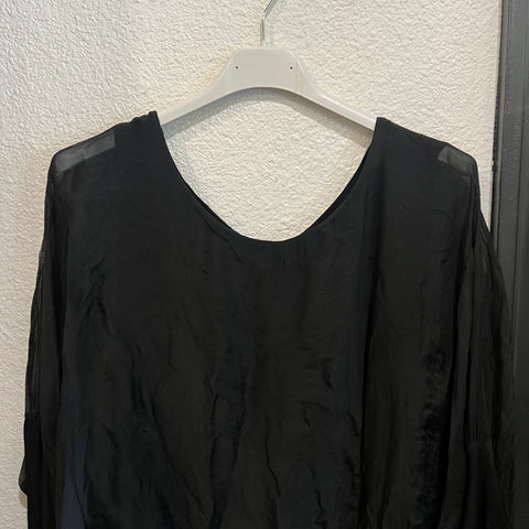 Silk Banded Top - Long Sleeve