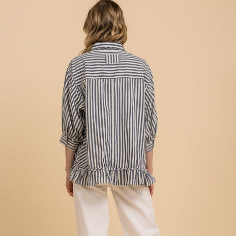 Denim Stripe Button Down