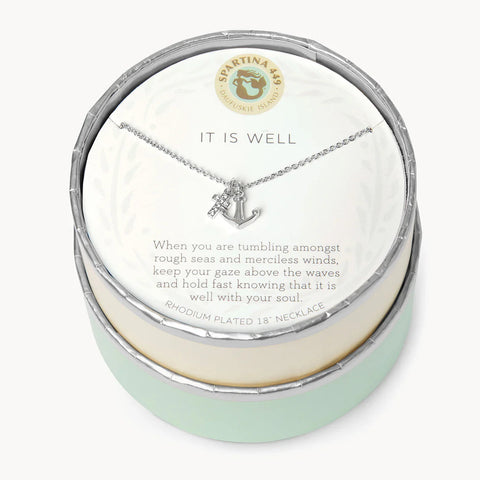 SLV It Is Well Necklace