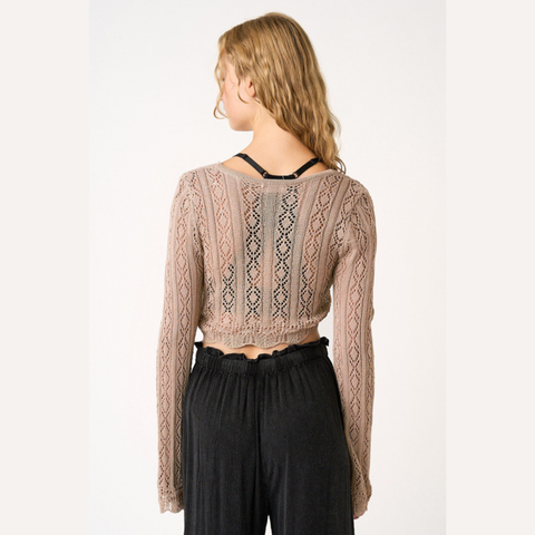 Sand Crochet Sweater Cardi