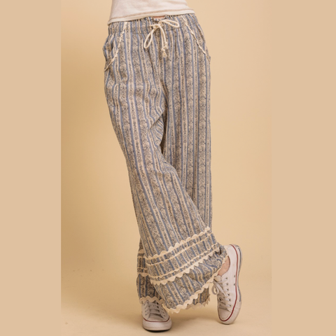 Vintage Stripe Pant - Grey