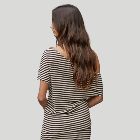 Brown Asymmetrical Top