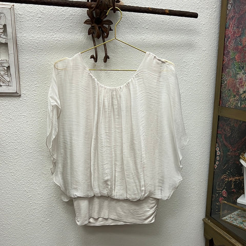 Silk Banded Top - Short Sleeve