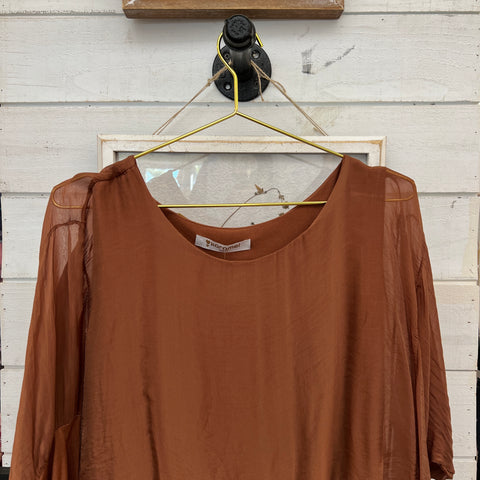 Silk Banded Top - Long Sleeve