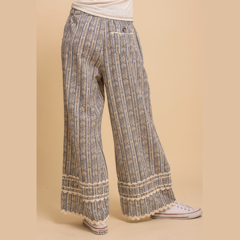 Vintage Stripe Pant - Grey