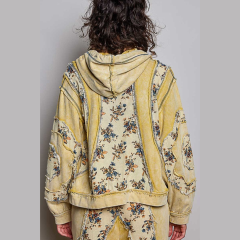 Floral Patchwork Jacket - Lemon