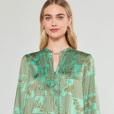 Floral Printed Collar Blouse