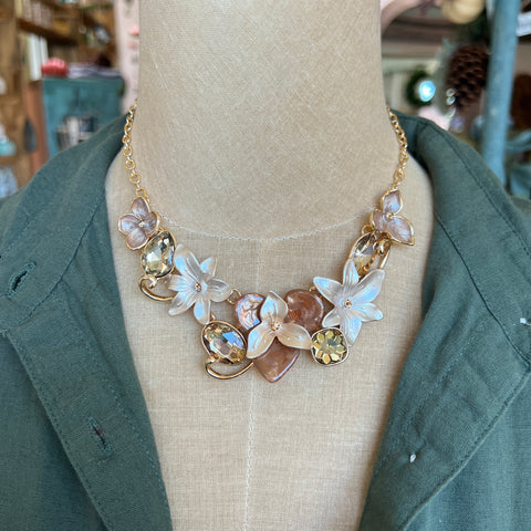 Floral Gem Necklace