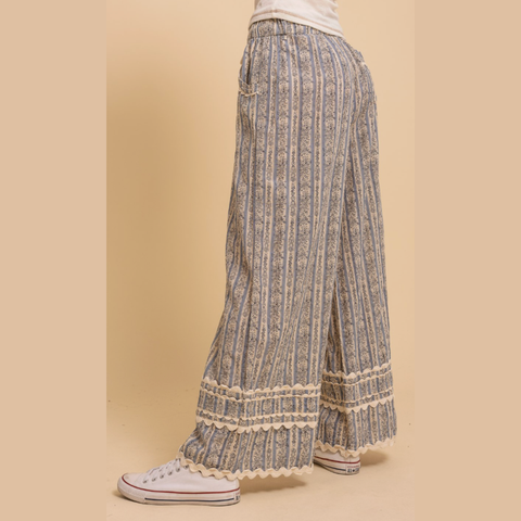 Vintage Stripe Pant - Grey