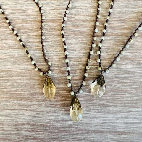 Faceted Citrine Necklace