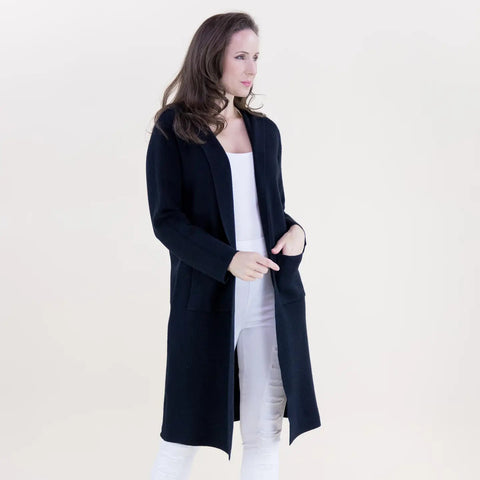 Rachel Hooded Cardigan - Black