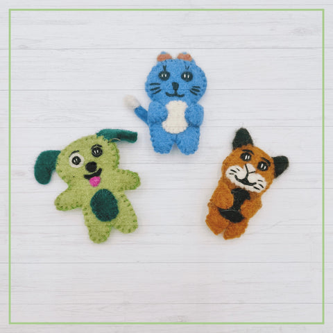 Pet Finger Puppets + House