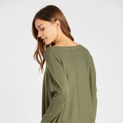 Oversize Pocket Sweater - Pickle