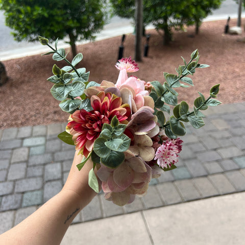 Dahlia + Eucalyptus Bouquet