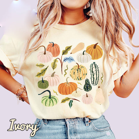 Fall Pumpkin Tee - Ivory
