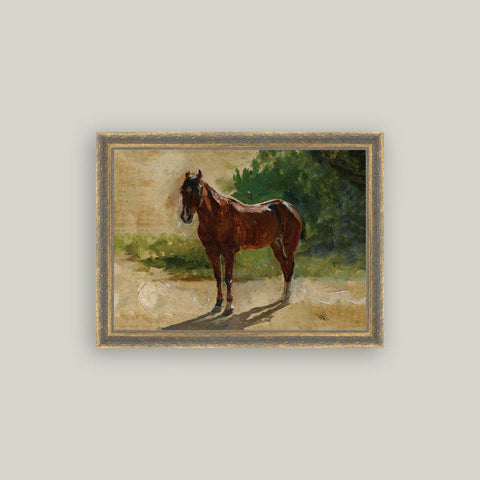 Brown Horse Art: 10" x 8"