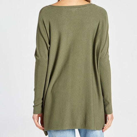 Oversize Pocket Sweater - Pickle