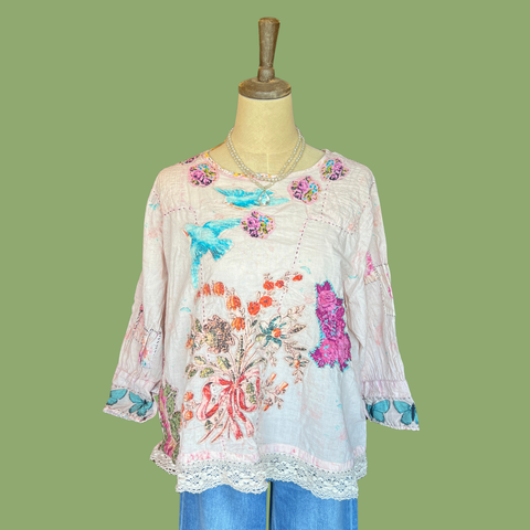 Gilded Bloom Top - Flutter