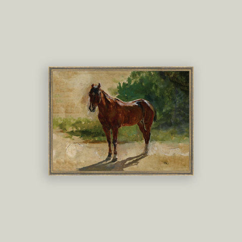 Brown Horse Art: 10" x 8"