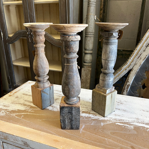 Wooden Reclaimed Candle Stand