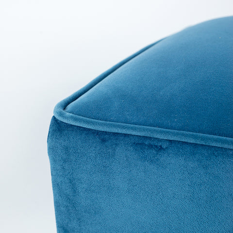 Blue Velvet Stool