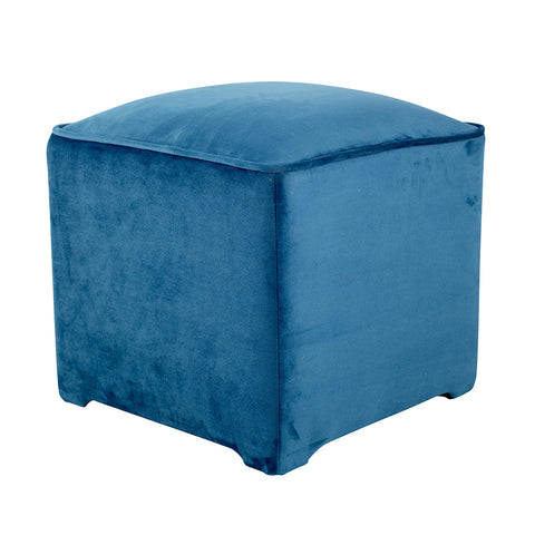 Blue Velvet Stool