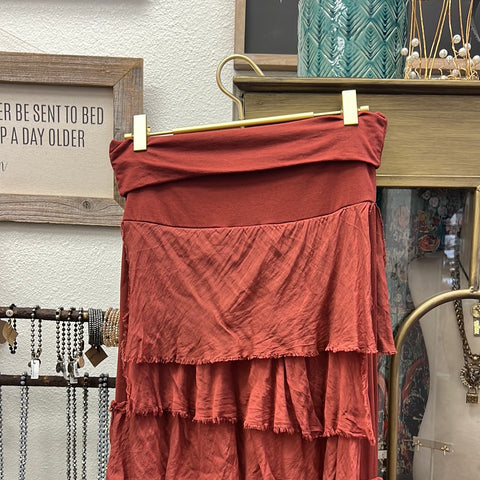 Silk Ruffle Skirt