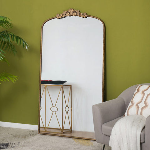 Gold Arched Wall Mirror 66"H