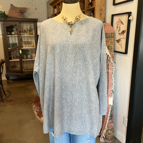 Cami Cable Sweater - Silver