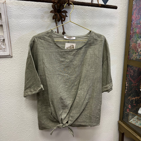 Linen Knotted Top