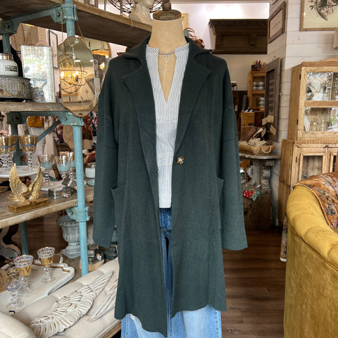 Wynn Sweater Coat - Deep Green