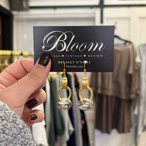 Chunky Chain Crystal Earrings