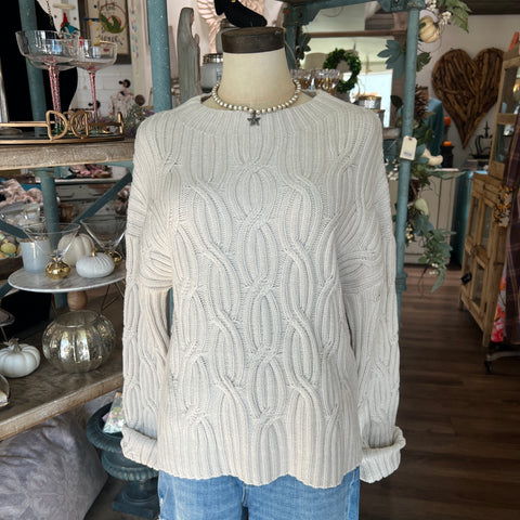 Nevin Cable Sweater - Beige